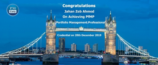 Congratulations Zeb on Achieving PfMP..!